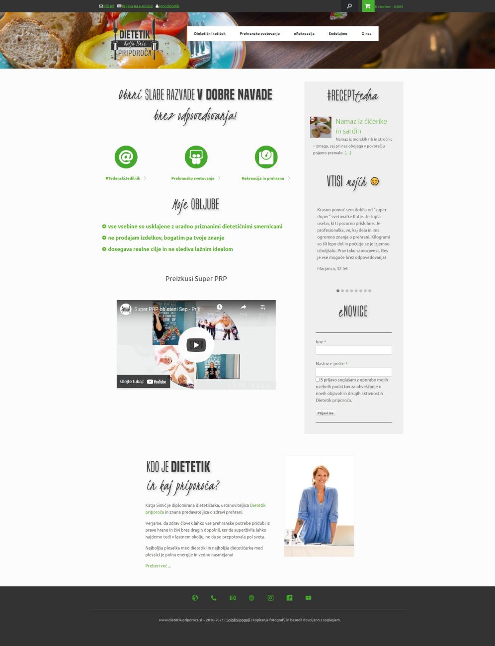 Design and development of an online store dietetik-priporoca.si