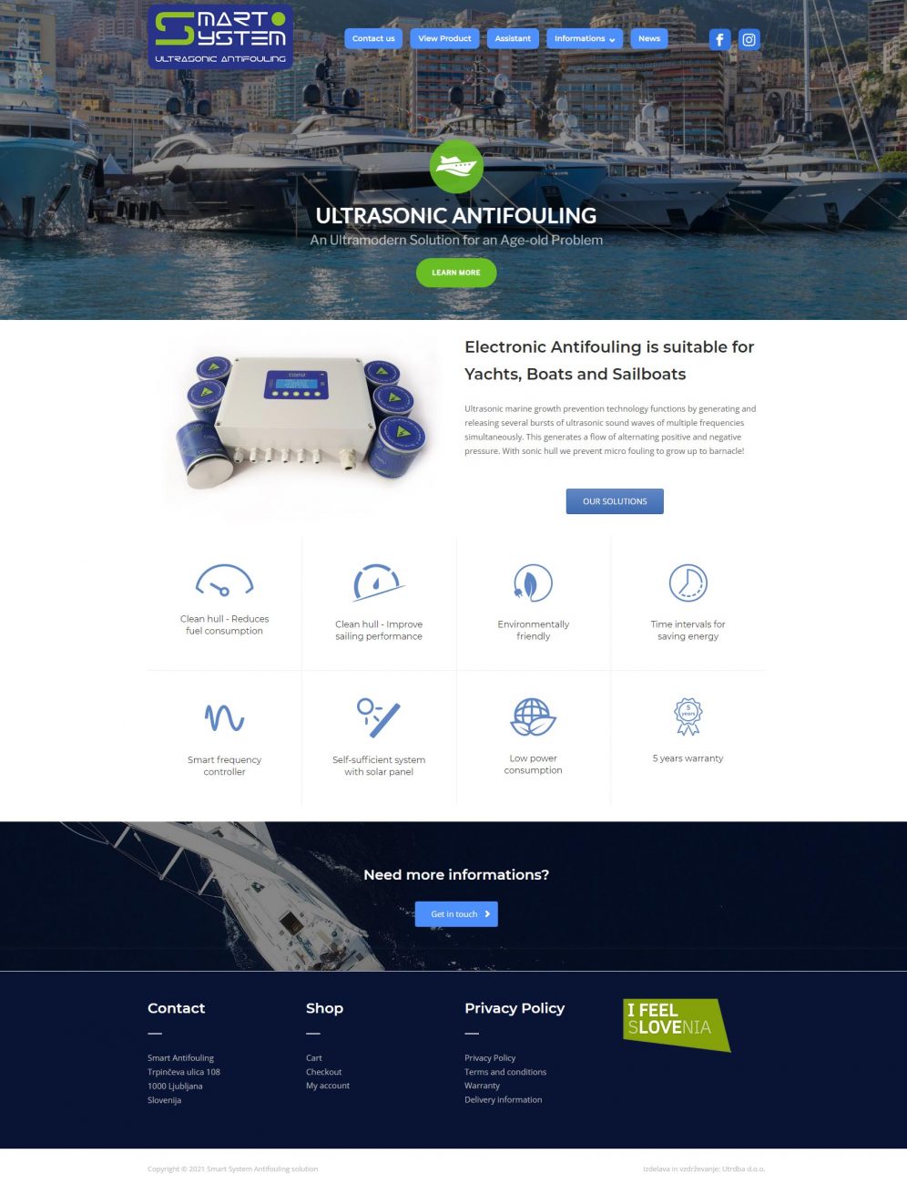 Design and development of an online store smart-antifouling.com